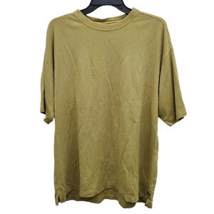Tommy Bahama Men's Light Olive‎ Textured Silk Knit Basic Short Sleeve Shirt Sz L